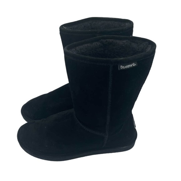 BEARPAW Womens Emma Black Mid-Calf Suede Boot - 8 - Picture 1 of 11